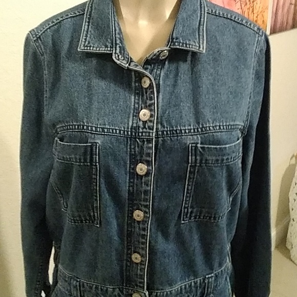 Old Navy Cute Denim Painters Jumpsuit - Picture 4 of 5